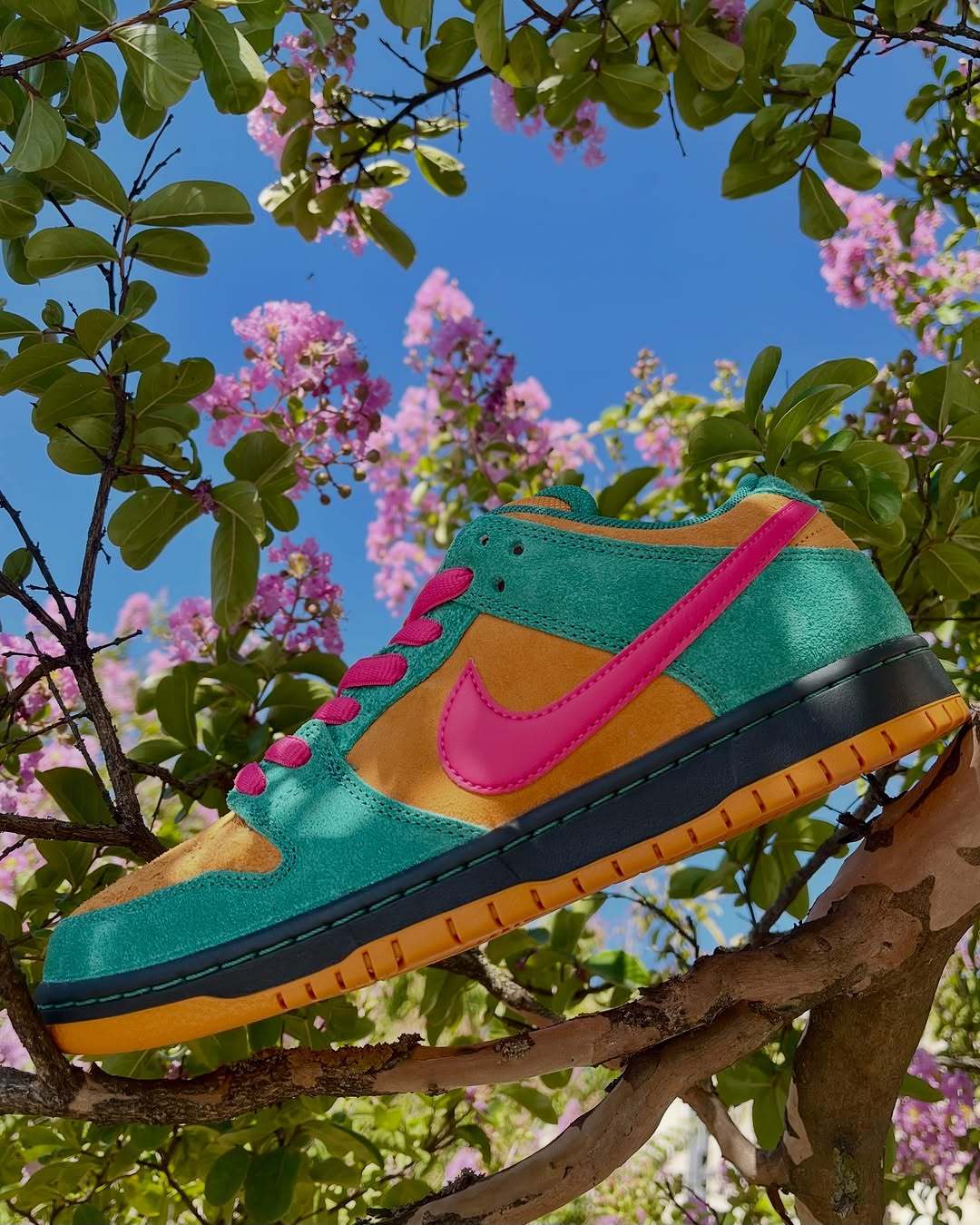 Nike SB 把夏天穿脚上,绿粉撞色真的太抢眼